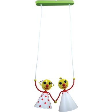 Suspensão SMILE 2xE14 C.40xL.17,5xAlt.Reg.cm Multicores