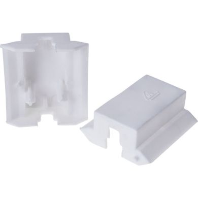 Caixa isoladora para ligador, em plástico branco