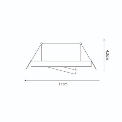 Foco de encastrar LOKI redondo rotativo 1xGU10 Alt.0,3xD.9,3cm cromado