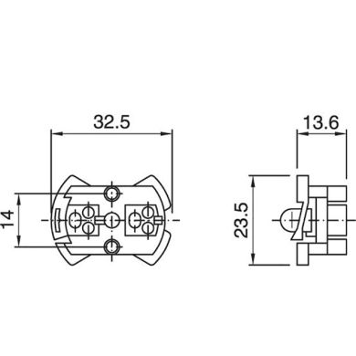 Black insert for E27 3-pieces lampholder with locking device, in thermoplastic resin