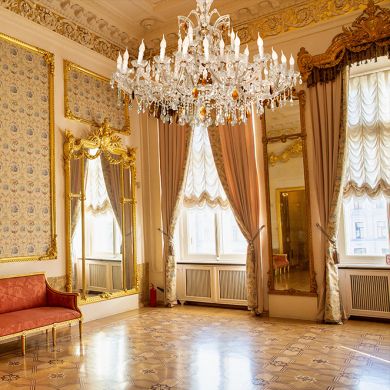 Ceiling lamp M.TERESA 45xE14 gold