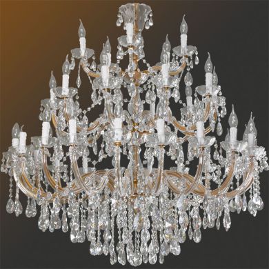 Ceiling lamp M.TERESA 35xE14 spray painted gold