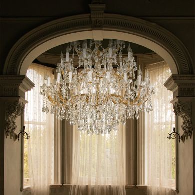 Ceiling lamp M.TERESA 35xE14 spray painted gold