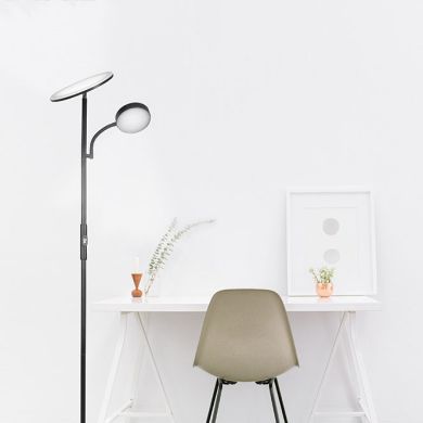 Floor Lamp LAGOS with reading arm 15+10W LED 4000K 1140+750lm H.174xD.24cm white