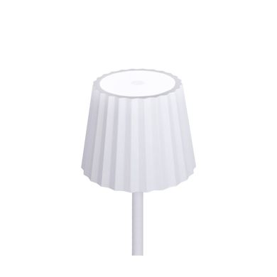 Sobremesa CLUB con cable USB IP54 1x3.5W LED 300lm Al.37,5xD.11,8cm Blanco, base antidérapante
