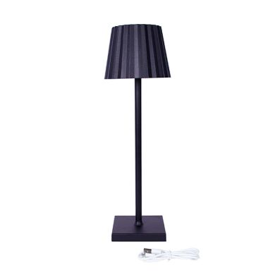 Table Lamp CLUB with USB cable and charger IP54 1x3,5W LED 300lm H.37,5xD.11,8cm Black