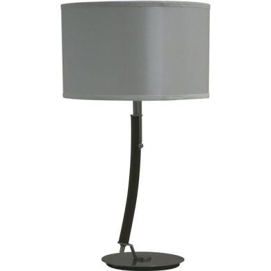 Table Lamp FILOMENA 1xE27 H.68xD.39cm Satin Nickel/Brown
