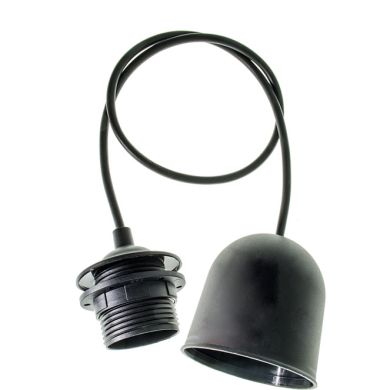 Armação para suspensão PN 1xE27 Alt.Reg.xD.7cm preto ( 022542)