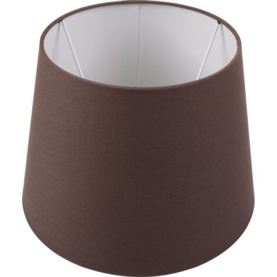 Lampshade BRITANICO round & conic with fitting E27 H.20xD.25,5cm Brown