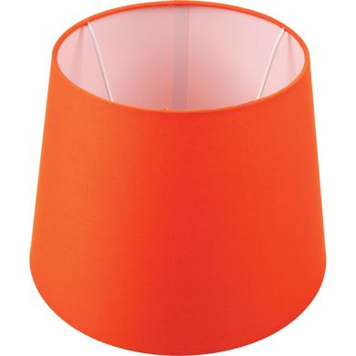 Pantalla BRITANICO redondo cónico con encaje E27 Al.20xD.25,5cm Naranja