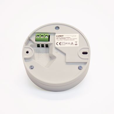 White infrared (IR) movement sensor IP20, detection angle of 360º (1xdetector), PC w/UV protection