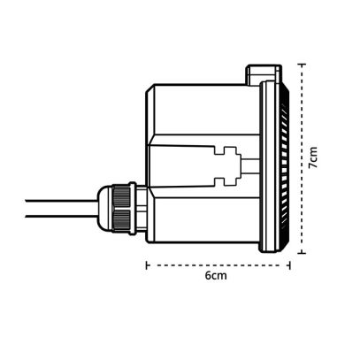 White microwave motion sensor IP65, detection angle 360º, in PC with UV protection