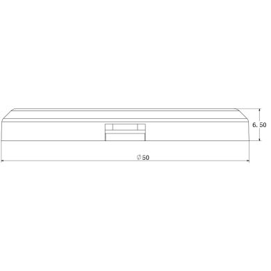 Sensor infravermelhos por toque com regulação da intensidade da luz, Alt.0,65xD.5m, em branco