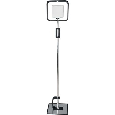 Candeeiro de pé IRINA quadrado 1xE27 C.35xL.28xAlt.170cm wengue/cromado