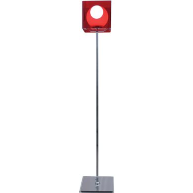 Floor Lamp RITA 1xE27 L.25xW.25xH.170cm Acrylic Red/Chrome