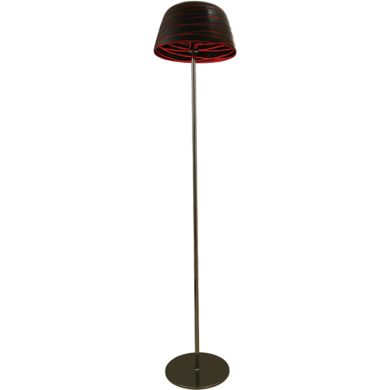 Floor Lamp LURDES 1xE27 H.175xD.37cm Red/Black