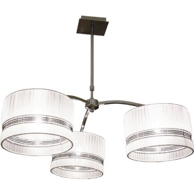 Candeeiro de tecto JAQUELINE 3xE27 Alt.Reg.xD.80cm marfim/cromado