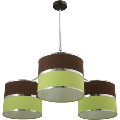 Ceiling Lamp OLGA 3xE27 H.Reg.xD.85cm Green/Brown