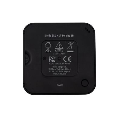 Shelly H&T Gen3 Preto Mate — Sensor de Temperatura e Humidade, Wi-Fi + Bluetooth