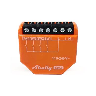 Shelly i4 Gen3 — Controlador de 4 Entradas Digitais Wi-Fi + Bluetooth