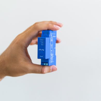 Shelly Pro 1 — Relé 1 canal para calha DIN 16A Wi-Fi + Bluetooth + LAN