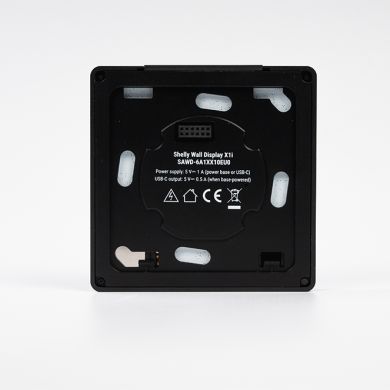 Shelly Wall Display X1i Preto — Painel de controlo táctil 4" com relé integrado, Wi-Fi 6 + Bluetooth