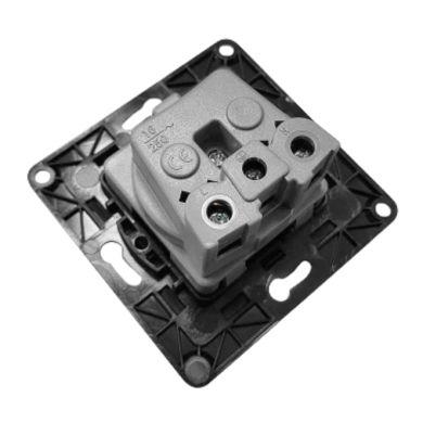 Shelly Wall Socket EU Preto — Tomada de Parede Inteligente Schuko 16A com Medição