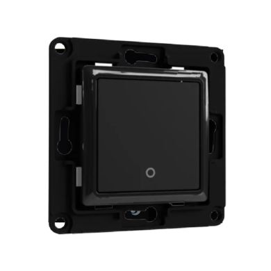 Shelly Wall Switch 1 Botão Preto — Corpo de Interruptor para Módulos Shelly Gen3