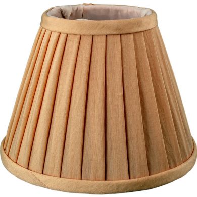 Lampshade JORDANO round & conic with folds with fitting E14 H.12,5xD.17,5cm Beije