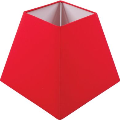 Lampshade IRLANDES square prism large with fitting E27 L.22xW.22xH.18,5cm Red