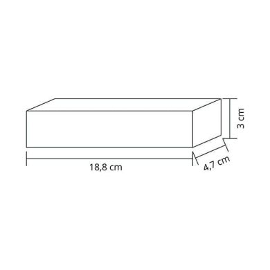 Transformador de tensión constante AC/DC 12V 100W 18,8x4,7x3cm, en metal