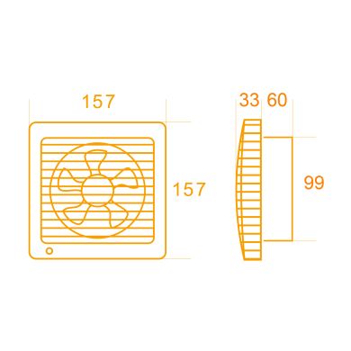 Extractor GARROA branco em ABS 12W, tubo com D.100mm