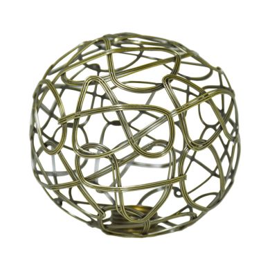 Tulipa KRIPTON esférica de metal oxidado D.9,5cm, para G9 (rosca)