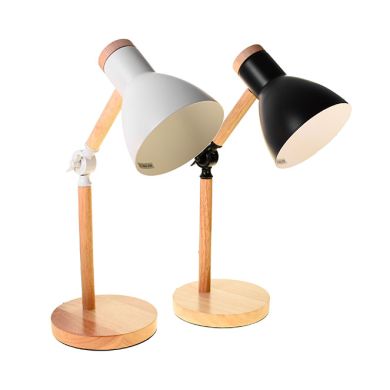 Table Lamp TEACHER 1xE27 H.47xD.15cm Black/Wood