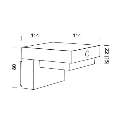Aplique solar ARDENA com sensor IP44 5W LED 400lm 4000K preto