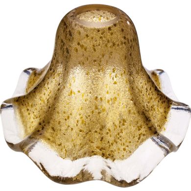 Tulipa ASKA de vidro ambar D.16xAlt.10cm, para G9