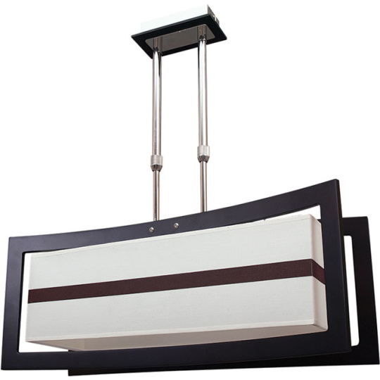 Ceiling Lamp CAPRICORNIO 2xE27 L.52xW.15xH.Reg.cm Wengue/Chrome