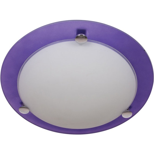 Plafond TIERRA redondo 1xE14 Alt.8xD.25cm beringela/branco