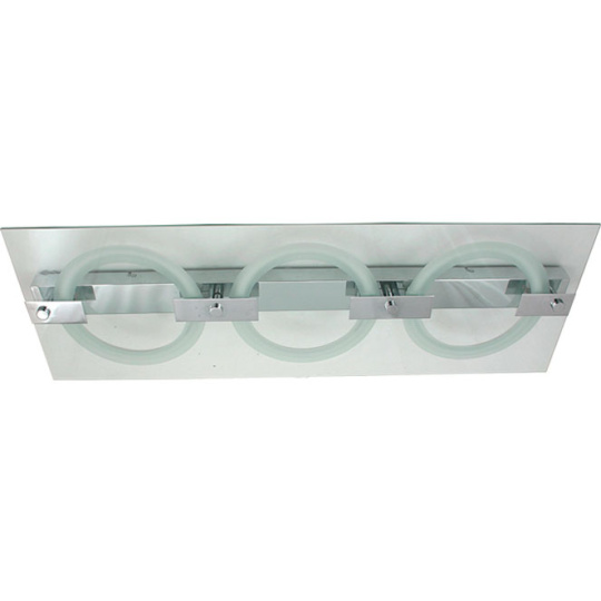 Plafond GEMA 3x2GX13 T5 circ. L.87,5xW.30,5xH.7,5cm Glass Chrome