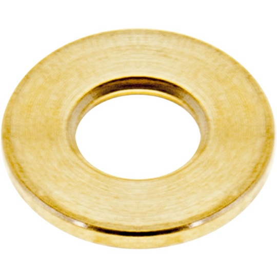 Anilha lisa D.20mmx2mm, furo roscado M10x1, em latão (em bruto) (Peça estampada) (027G)