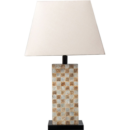 Table Lamp ALBUFEIRA 1xE27 L.36xW.20xH.60cm Beije/Pearl-Shell