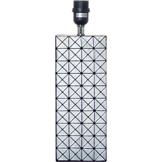 Base for Table Lamp PORTIMAO 1xE27 L.12xW.12xH.40cm Silver/Black