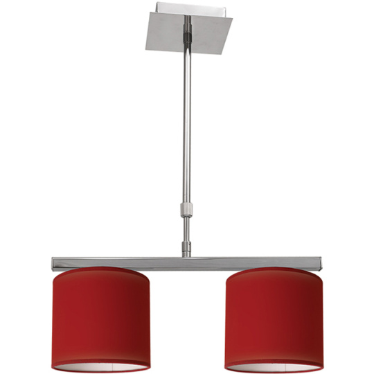 Ceiling Lamp CAMELOT 2xE14 L.43xW.16xH.Reg.cm Red/Chrome