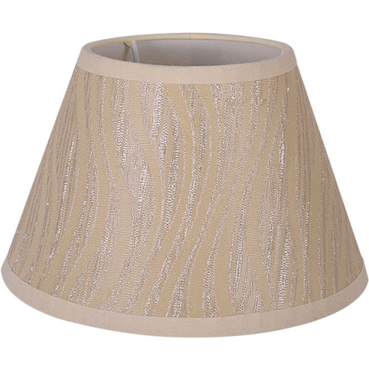 Lampshade HELVIA round & conic flat with fitting E27 H.15xD.25cm Beije