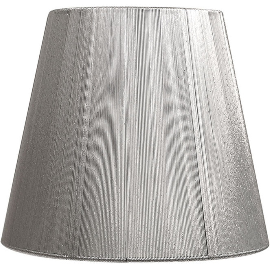 Lampshade INDIRA round & conic in threads with fitting E27 H.21xD.35cm Silver