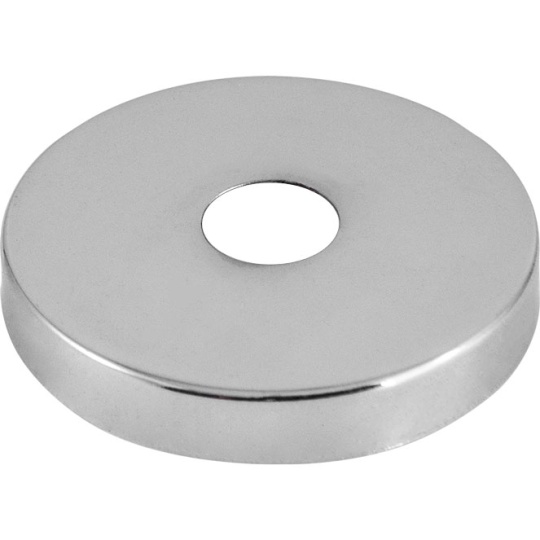 Encaixe pequeno para coluna Alt.0,6xD.4cm furo central d.10,5mm, em latão cromado (CCT4*B CRO)