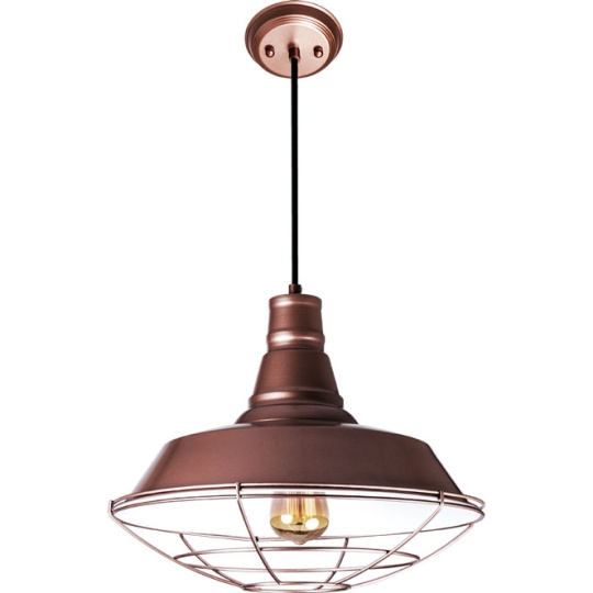 Suspensão FINISTERRE 1xE27 Alt.Reg.xD.36cm cobre