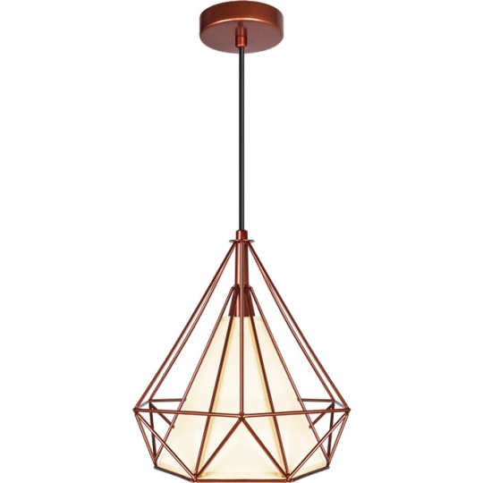 Suspensão NEVADA 1xE27 Alt.Reg.xD.28cm cobre