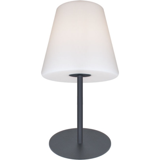 Sobremesa BELADONA IP44 1xE27 Al.53xD.23cm Blanco/Antracita