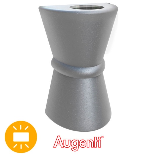 Aplique SIRIUS IP44 2xE27 C.19xL.15xAlt.30cm cinzento